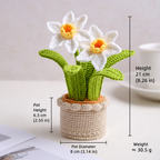 Crochet Daffodil Potted Plant-2-Pack