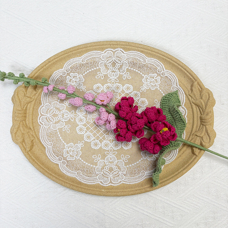Crochet Delphinium Flowers-5-Pack