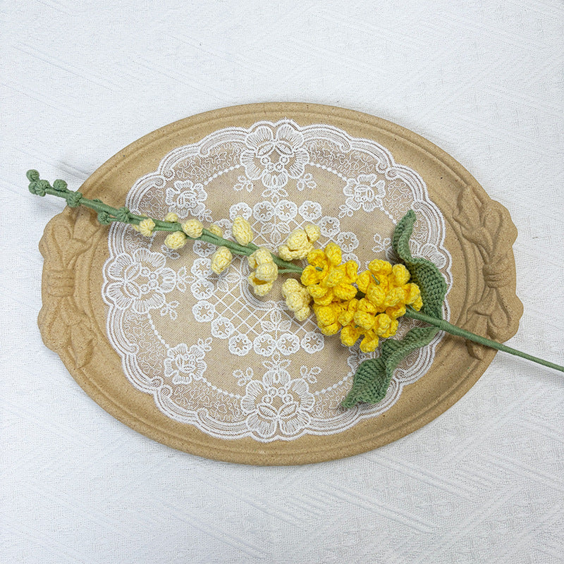 Crochet Delphinium Flowers-5-Pack