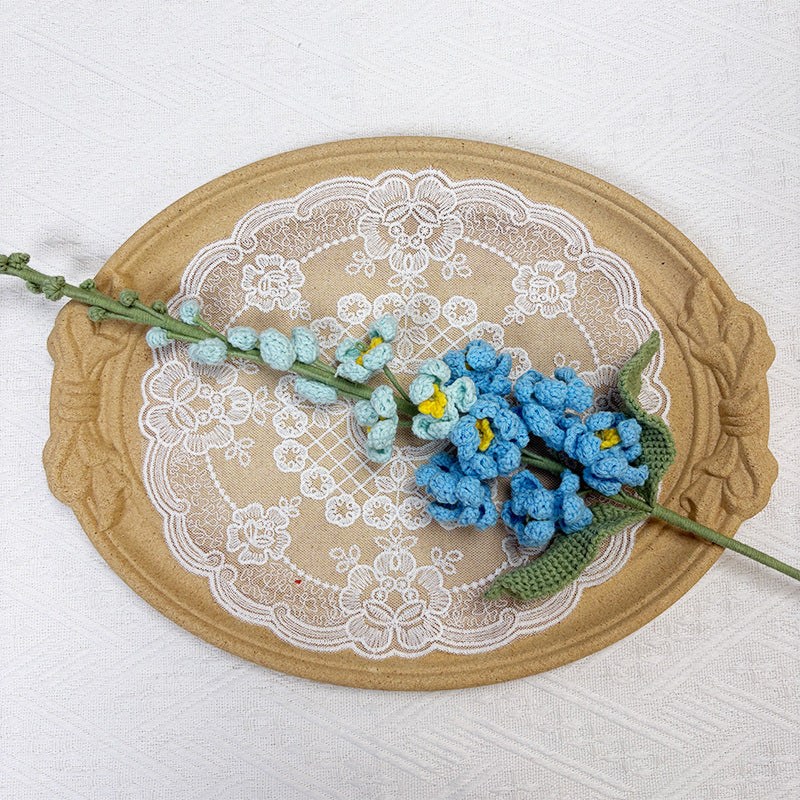 Crochet Delphinium Flowers-5-Pack
