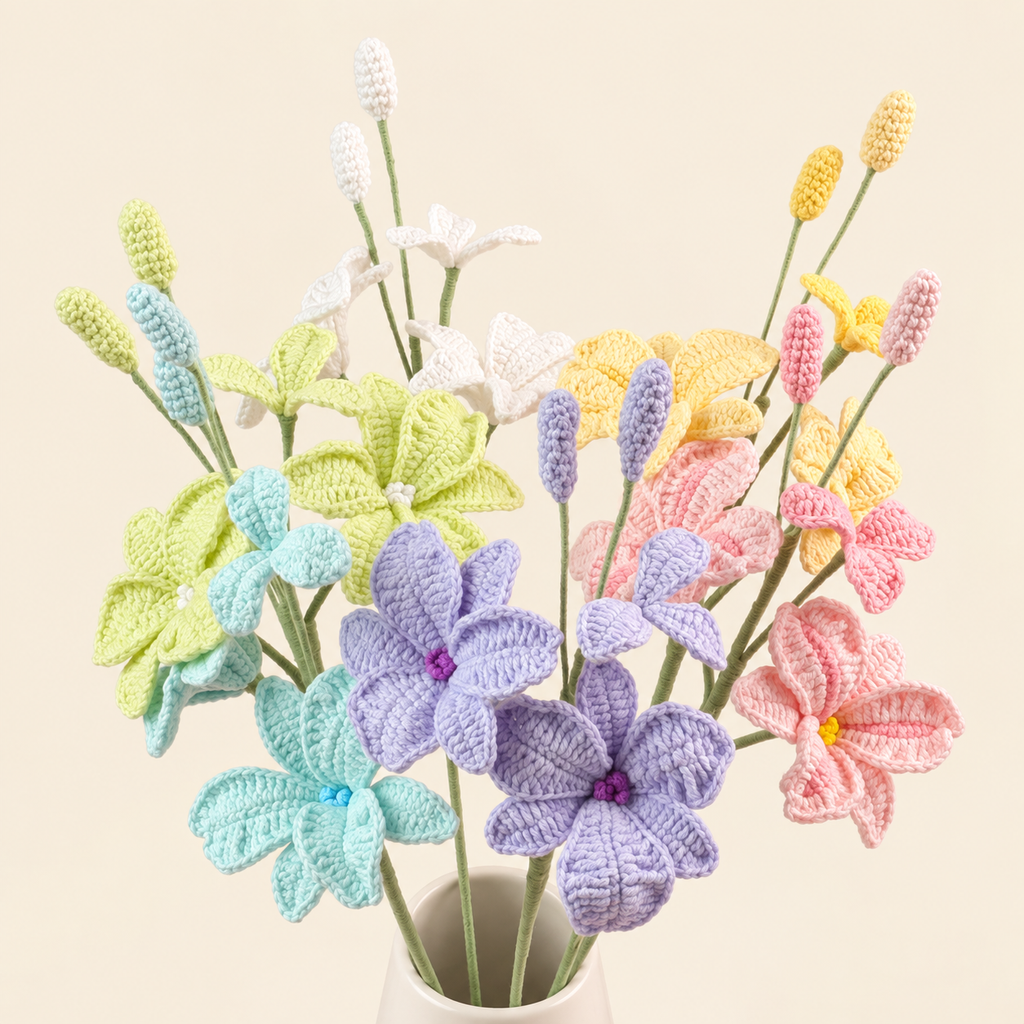 Crochet Dendrobium Orchid Stems-10-Pack