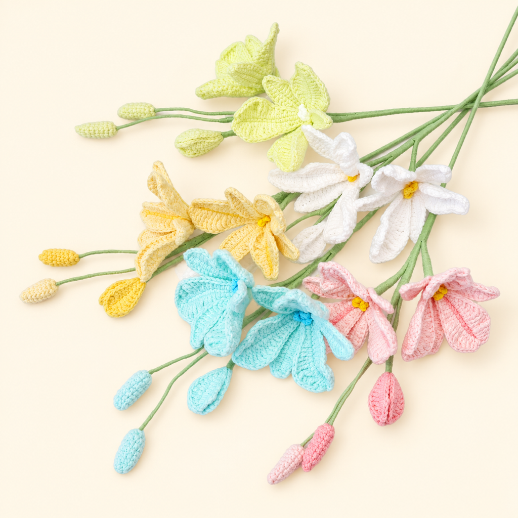 Crochet Dendrobium Orchid Stems-10-Pack