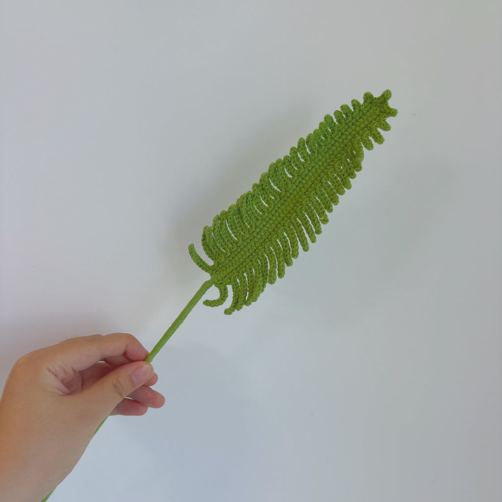 Crochet Fern Leaf Stems-10-Pack