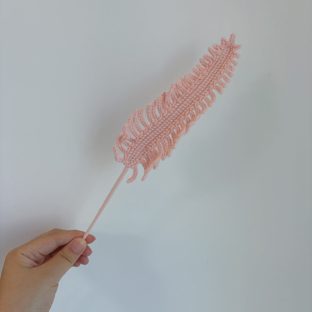 Crochet Fern Leaf Stems-10-Pack