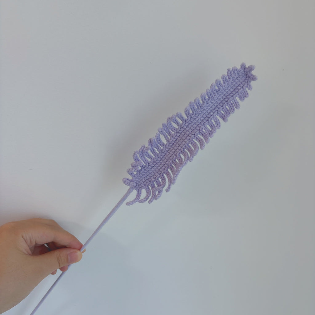 Crochet Fern Leaf Stems-10-Pack