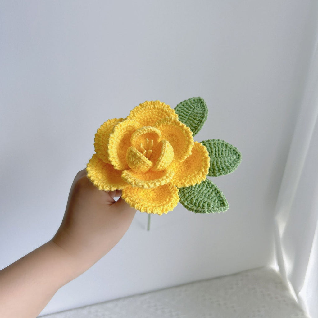 Crochet French Rose Stems-5-Pack