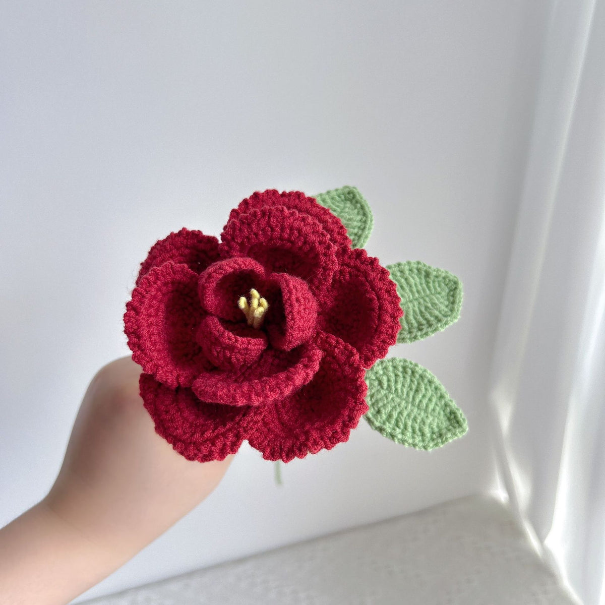 Crochet French Rose Stems-5-Pack