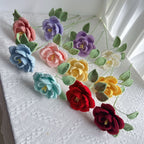 Crochet French Rose Stems-5-Pack