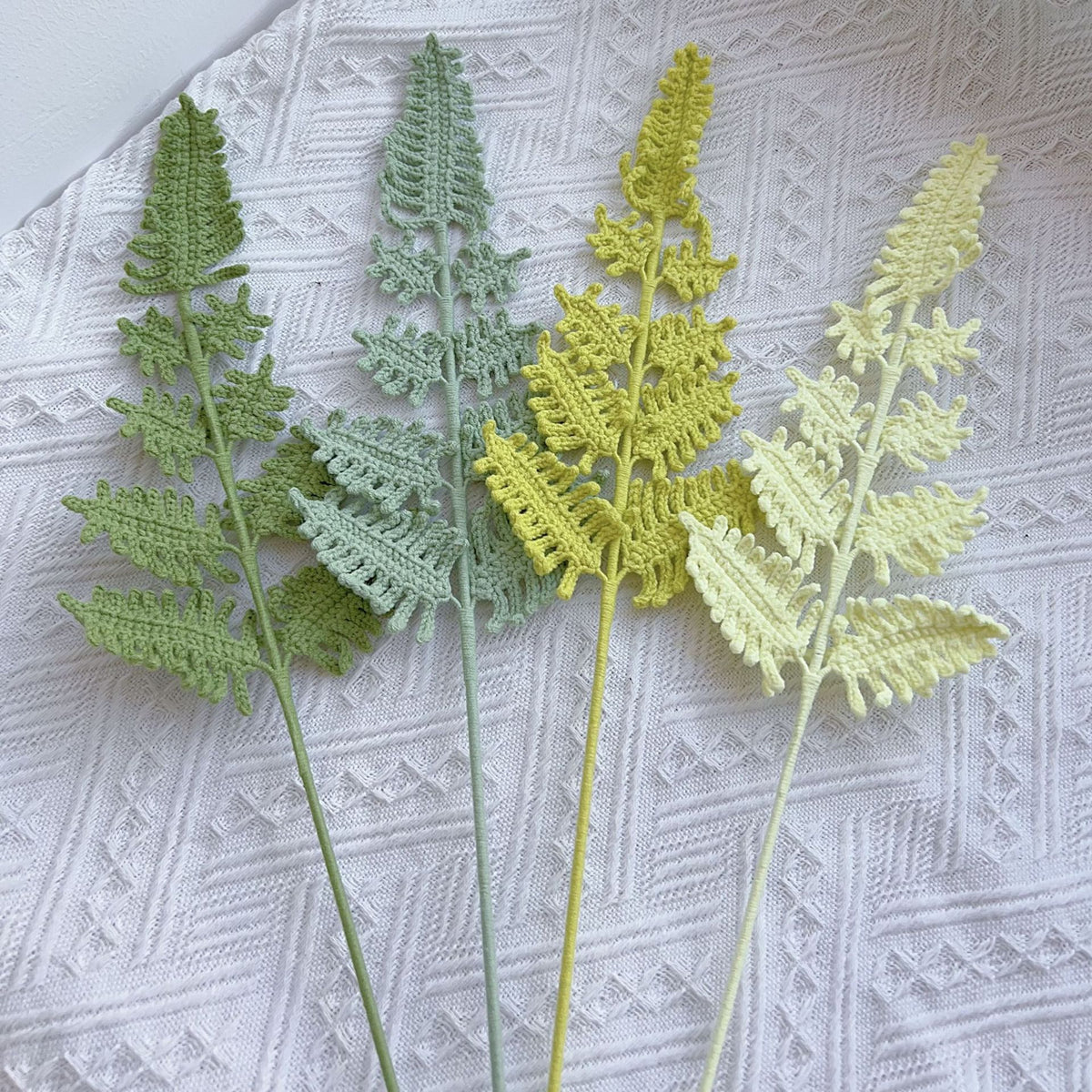 Crochet Greenery Foliage Stems-10-Pack