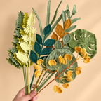 Crochet Greenery Foliage Stems-10-Pack
