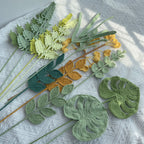 Crochet Greenery Foliage Stems-10-Pack