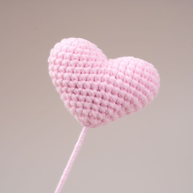 10 Stems Handmade Crochet Heart Flowers – Love Bouquet