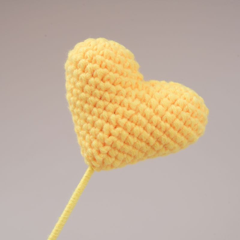 10 Stems Handmade Crochet Heart Flowers – Love Bouquet