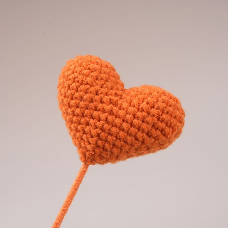 10 Stems Handmade Crochet Heart Flowers – Love Bouquet