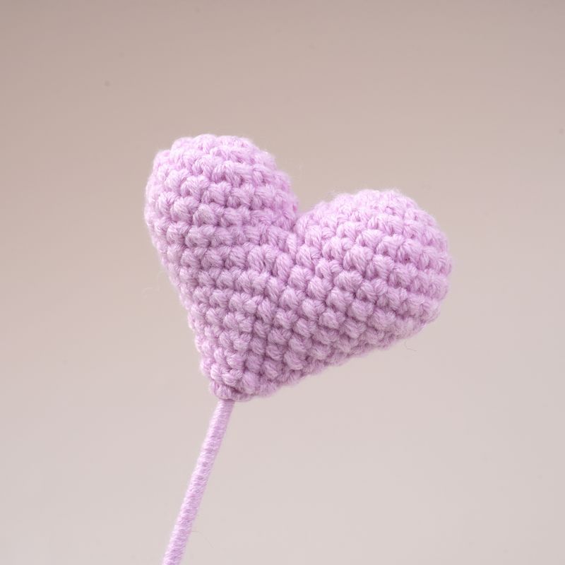 10 Stems Handmade Crochet Heart Flowers – Love Bouquet