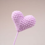 10 Stems Handmade Crochet Heart Flowers – Love Bouquet