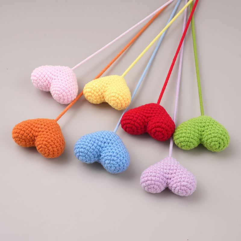 10 Stems Handmade Crochet Heart Flowers – Love Bouquet