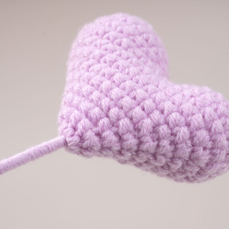 10 Stems Handmade Crochet Heart Flowers – Love Bouquet