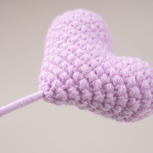 10 Stems Handmade Crochet Heart Flowers – Love Bouquet
