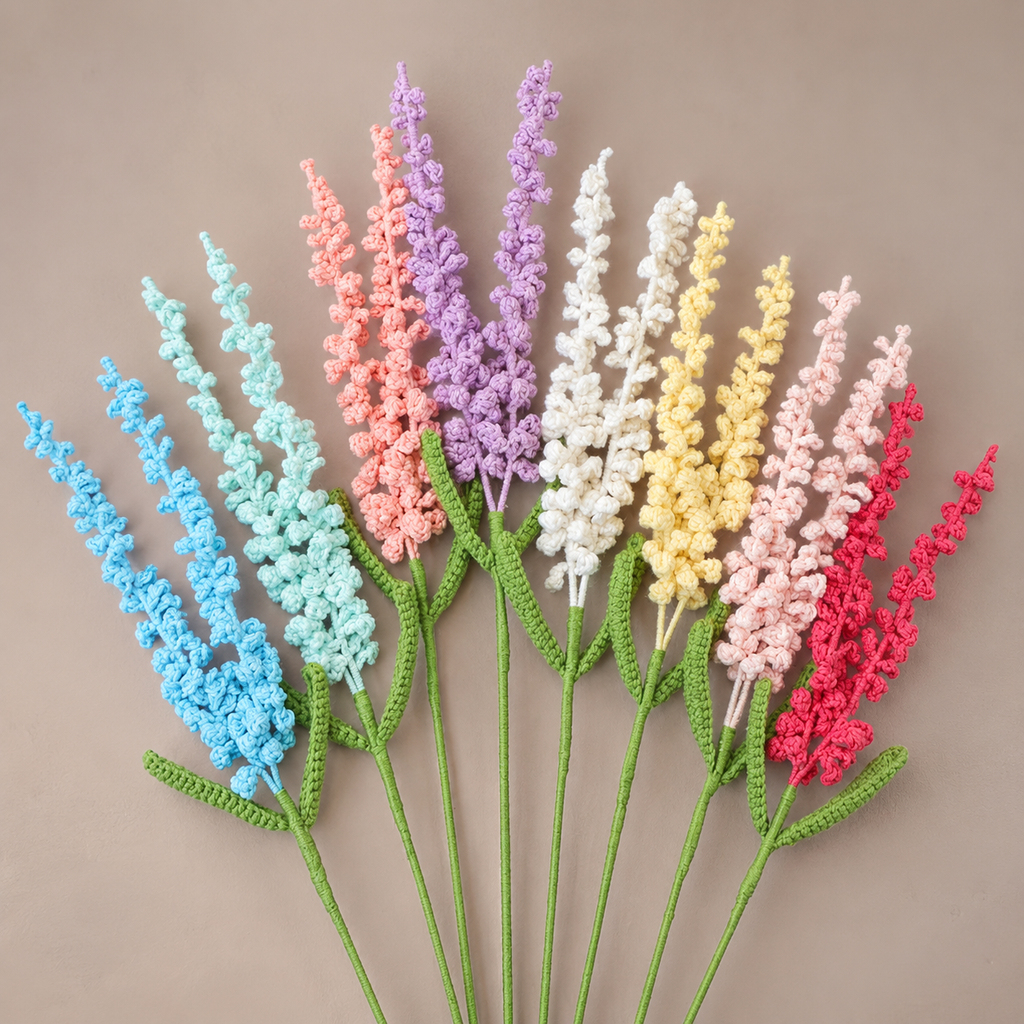 Crochet Lavender Flower-10-Pack