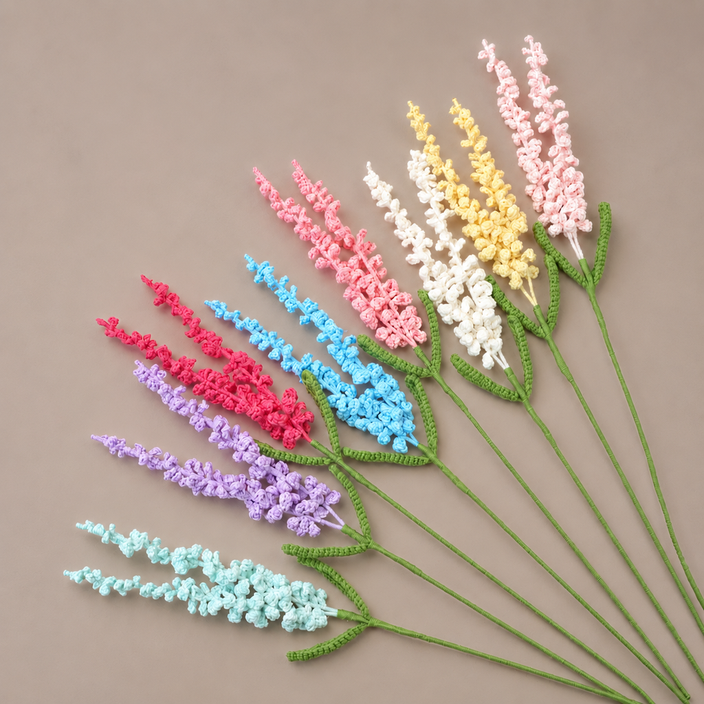 Crochet Lavender Flower-10-Pack