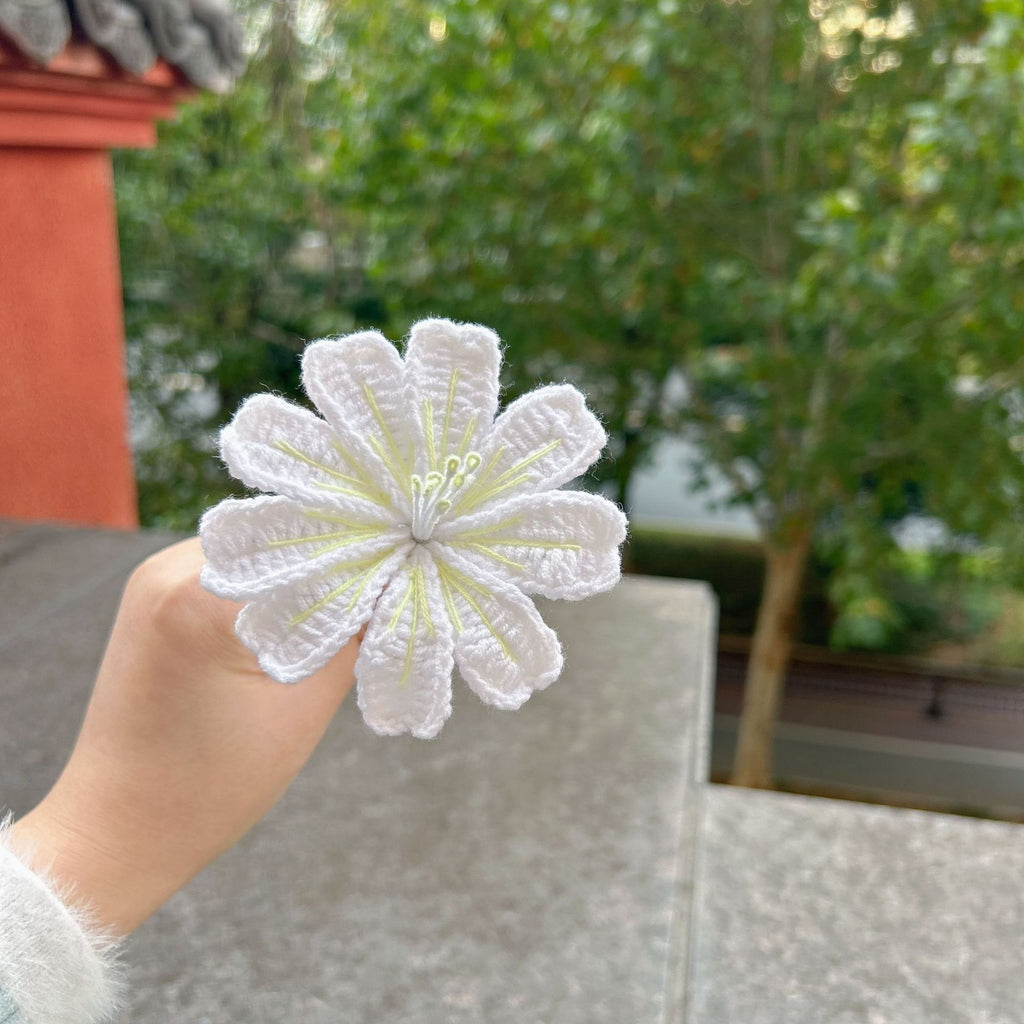 Crochet Spider Lily Flower Stems-10-Pack