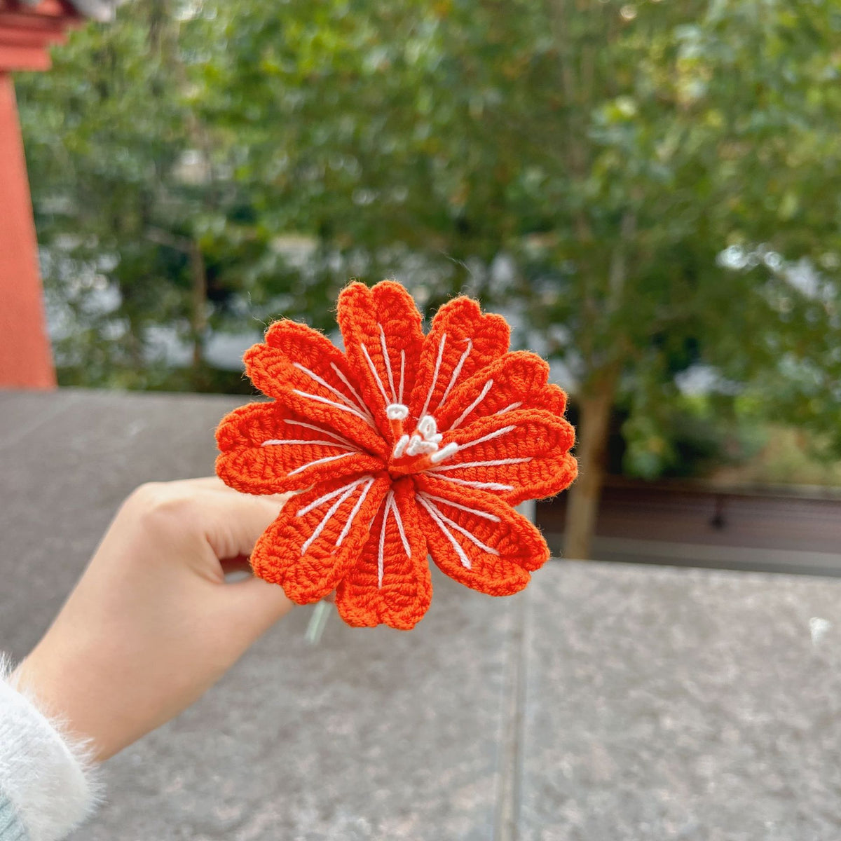 Crochet Spider Lily Flower Stems-10-Pack