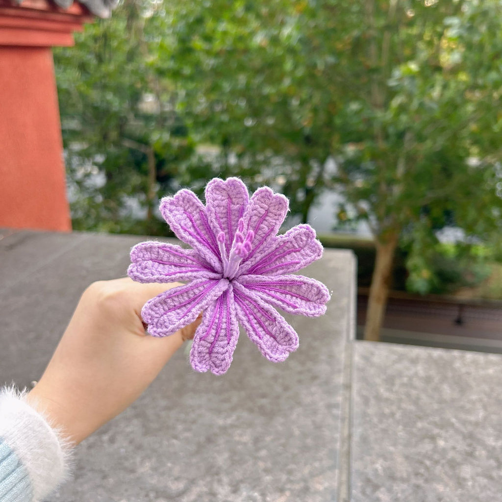 Crochet Spider Lily Flower Stems-10-Pack