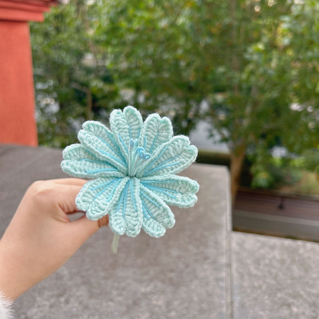 Crochet Spider Lily Flower Stems-10-Pack