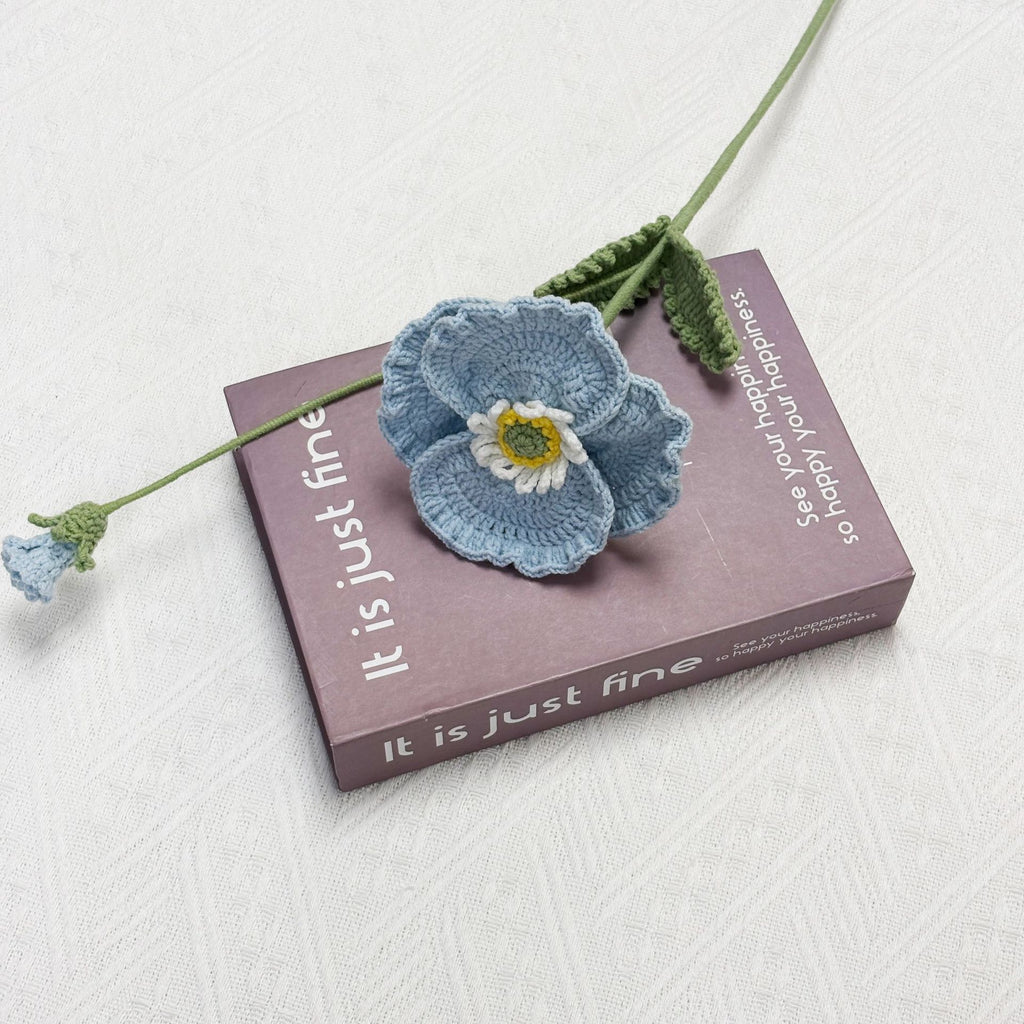 Crochet Poppy Flowers-5-Pack