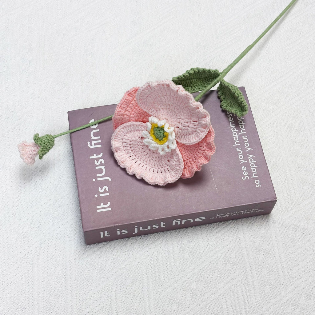 Crochet Poppy Flowers-5-Pack