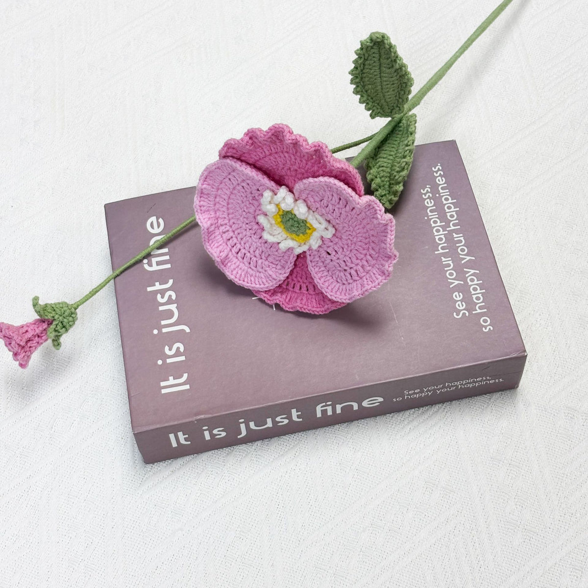 Crochet Poppy Flowers-5-Pack