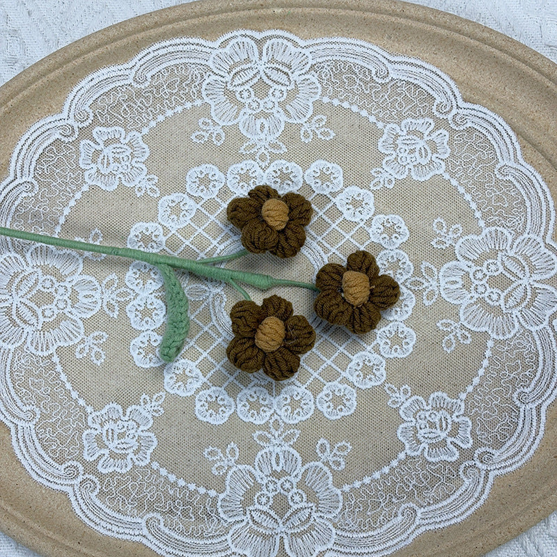 Crochet Puff Flowers-10-Pack