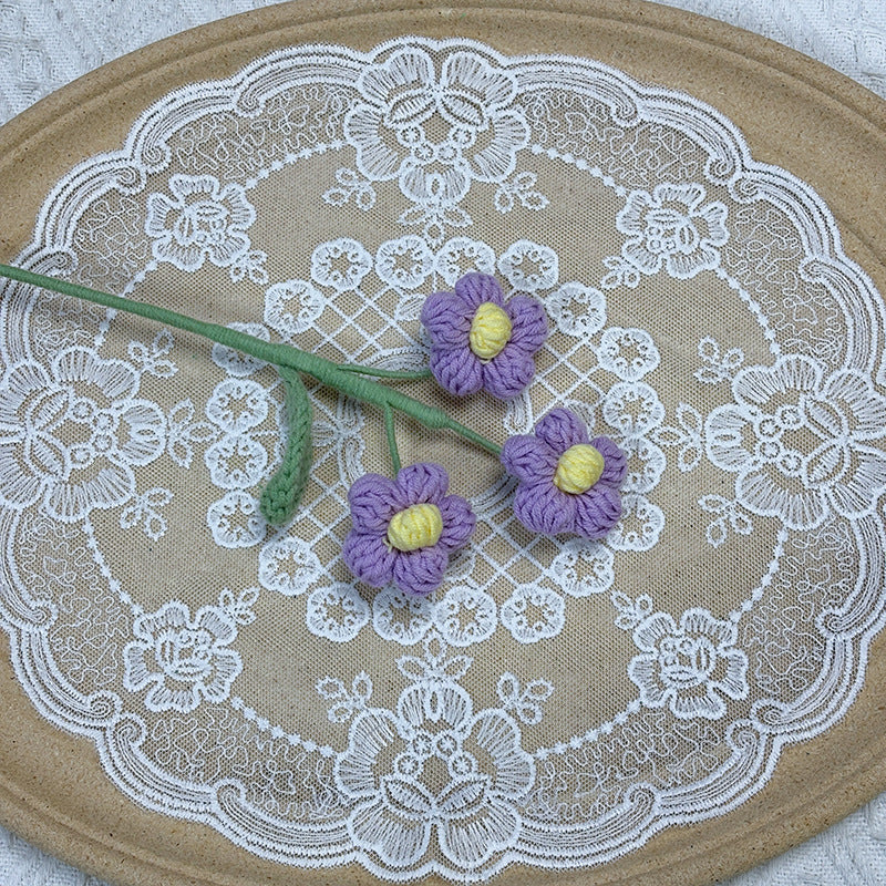 Crochet Puff Flowers-10-Pack