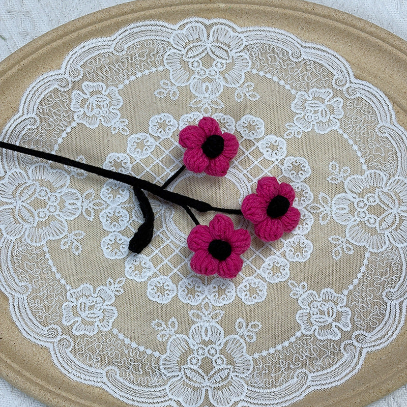 Crochet Puff Flowers-10-Pack