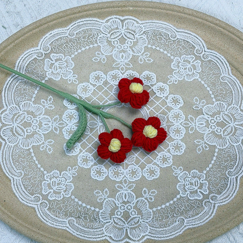 Crochet Puff Flowers-10-Pack