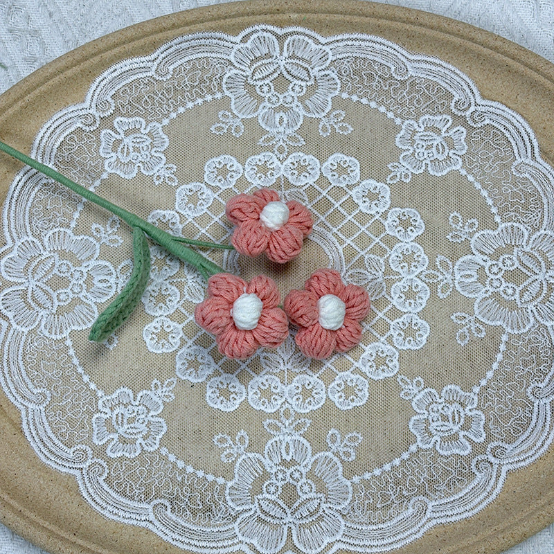 Crochet Puff Flowers-10-Pack