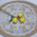 Crochet Puff Flowers-10-Pack