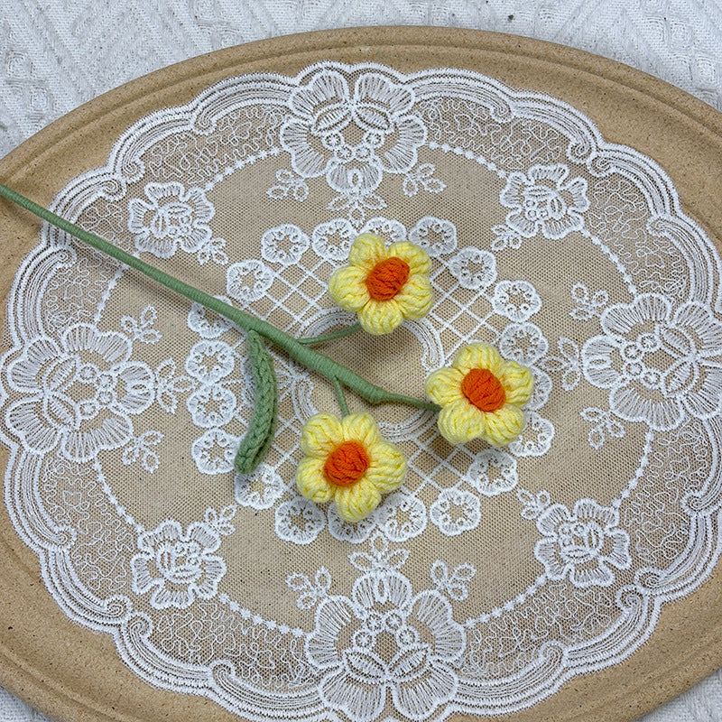 Crochet Puff Flowers-10-Pack