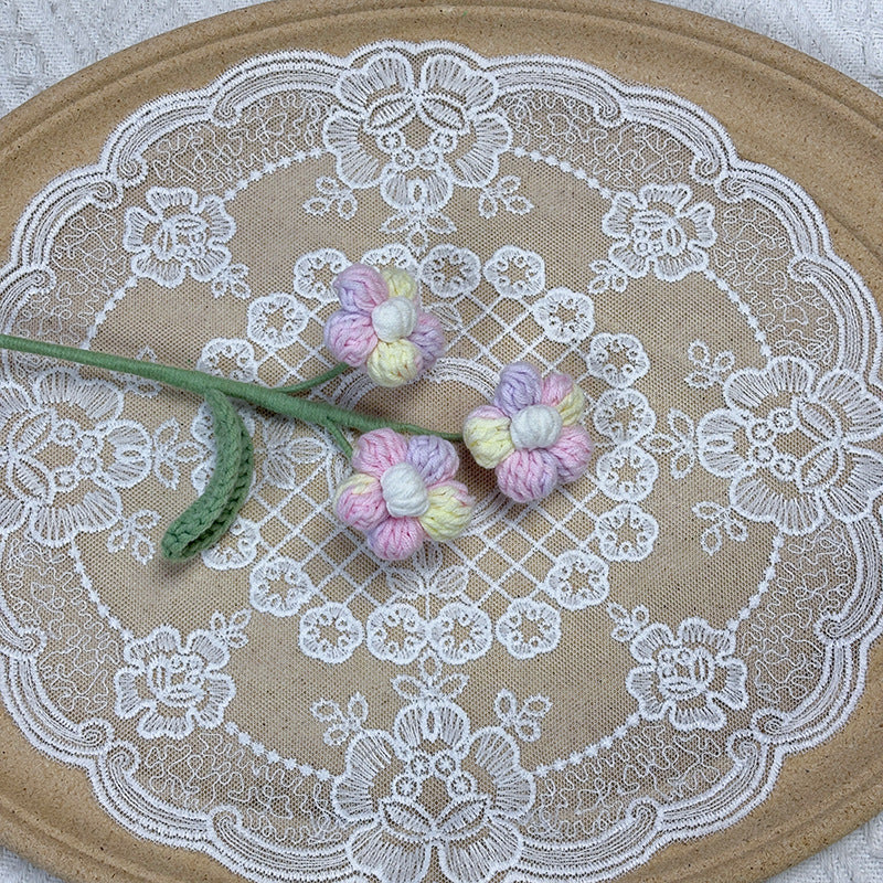 Crochet Puff Flowers-10-Pack
