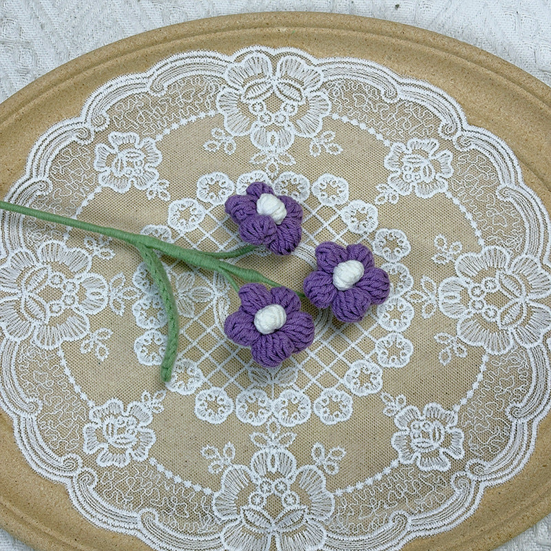 Crochet Puff Flowers-10-Pack