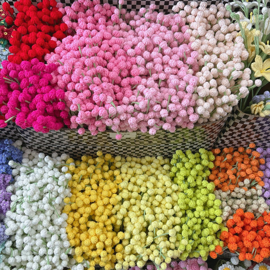Crochet Snowberry Branches-10-Pack