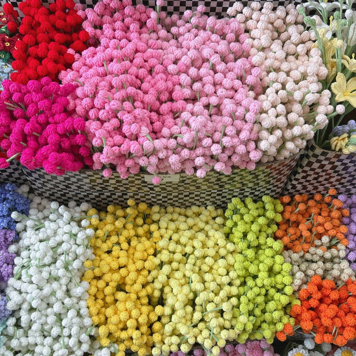 Crochet Snowberry Branches-10-Pack