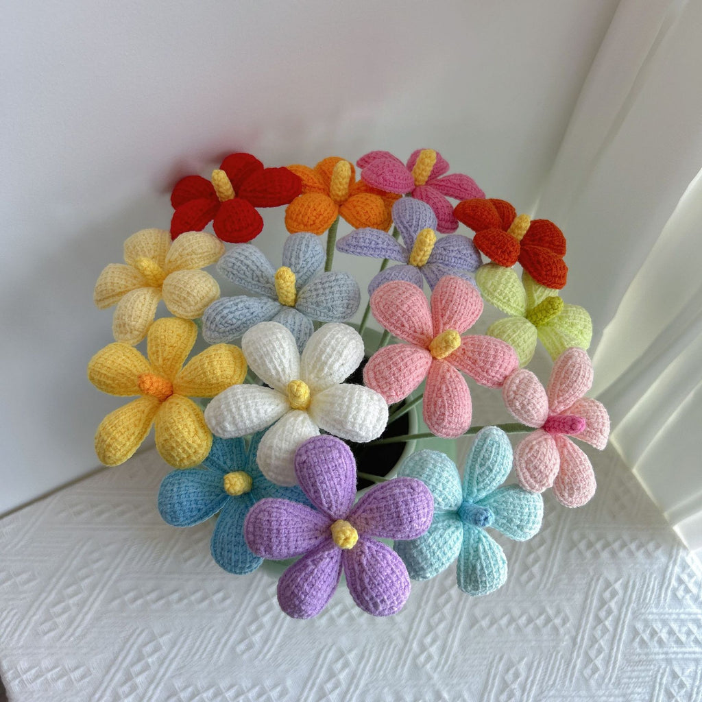 Crochet Violet Flowers-10-Pack