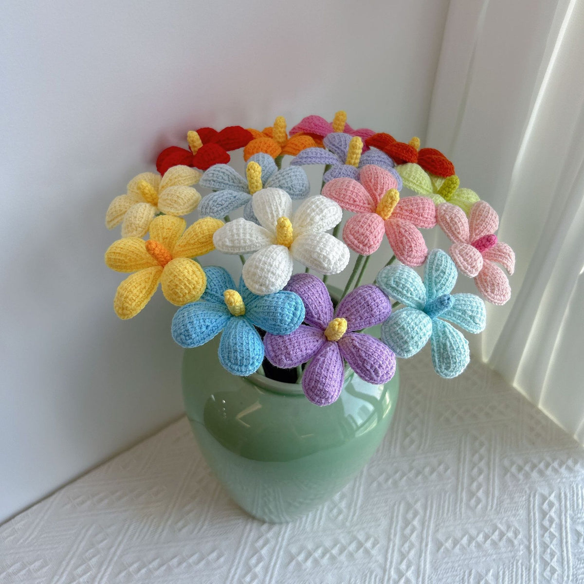 Crochet Violet Flowers-10-Pack