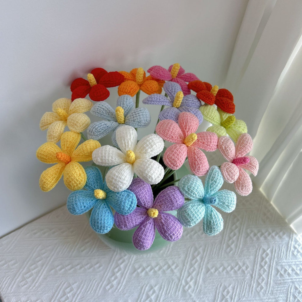 Crochet Violet Flowers-10-Pack
