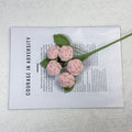 Crochet 5-Head Rose Stems-10-Pack