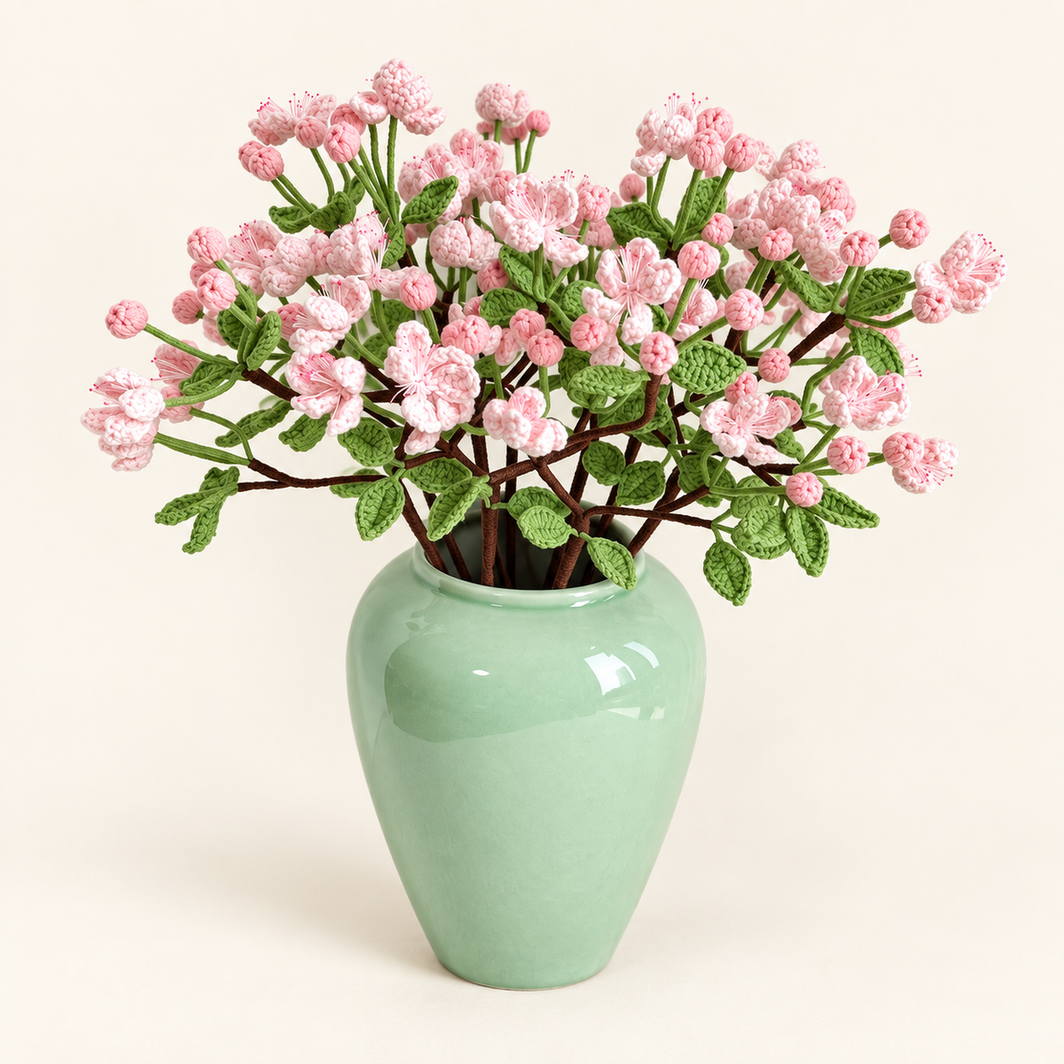Crochet Begonia Blossom Branches-5-Pack