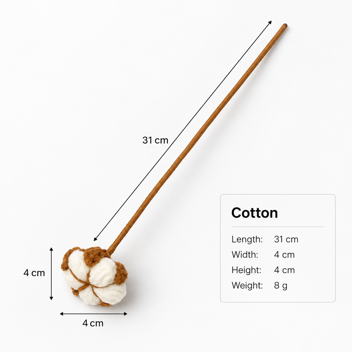 Crochet Cotton, Pine Cone & Berry Stems-10-Pack
