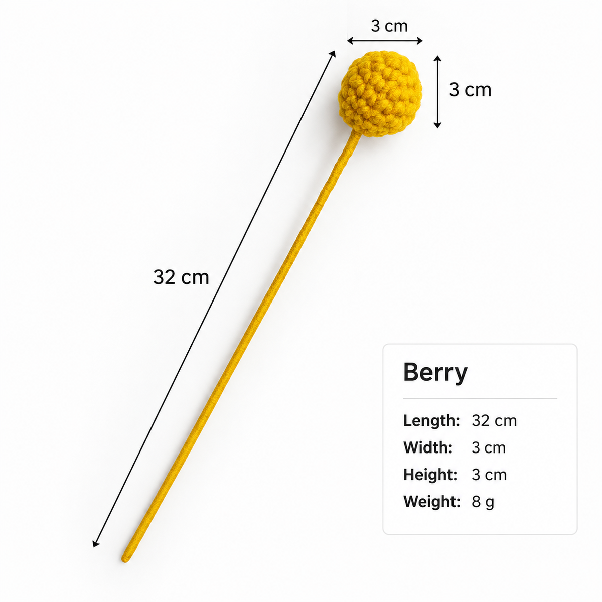 Crochet Cotton, Pine Cone & Berry Stems-10-Pack